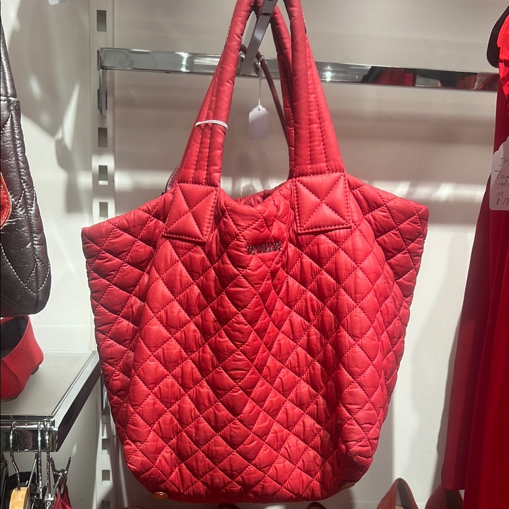 Quilted Red Tote Bag – Women